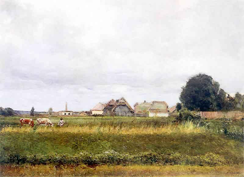Stanislaw Debicki Landscape from Stryja oil painting picture